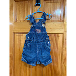 Sunny Patch Baby Denim Shortalls “Bugs Rule” Embroidered Overalls 9M Vintage